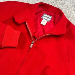 Vintage Pendleton Originals Mens S Wool Bomber Jacket Red USA Boxy Heritage 80s